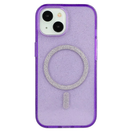 For iPhone 14 Case Compatible with MagSafe 2.0mm PC + TPU Glitter Phone Cover