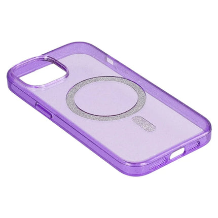 For iPhone 14 Case Compatible with MagSafe 2.0mm PC + TPU Glitter Phone Cover