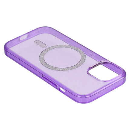 For iPhone 14 Case Compatible with MagSafe 2.0mm PC + TPU Glitter Phone Cover