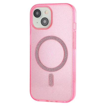 For iPhone 14 Case Compatible with MagSafe 2.0mm PC + TPU Glitter Phone Cover