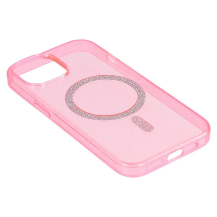 For iPhone 14 Case Compatible with MagSafe 2.0mm PC + TPU Glitter Phone Cover