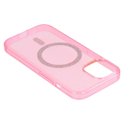 For iPhone 14 Case Compatible with MagSafe 2.0mm PC + TPU Glitter Phone Cover
