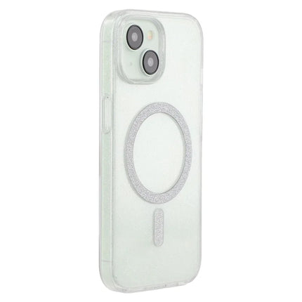 For iPhone 14 Case Compatible with MagSafe 2.0mm PC + TPU Glitter Phone Cover - Transparent