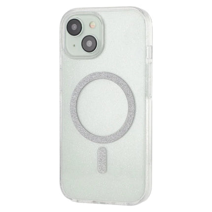 For iPhone 14 Case Compatible with MagSafe 2.0mm PC + TPU Glitter Phone Cover