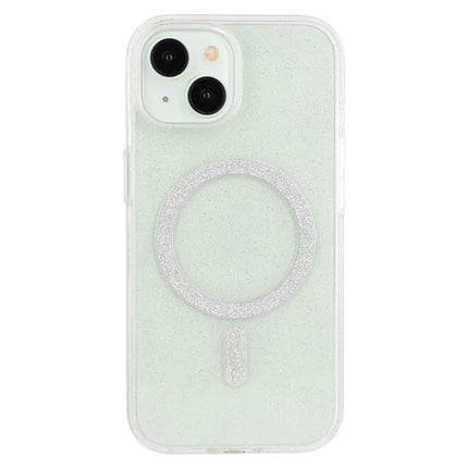 For iPhone 14 Case Compatible with MagSafe 2.0mm PC + TPU Glitter Phone Cover