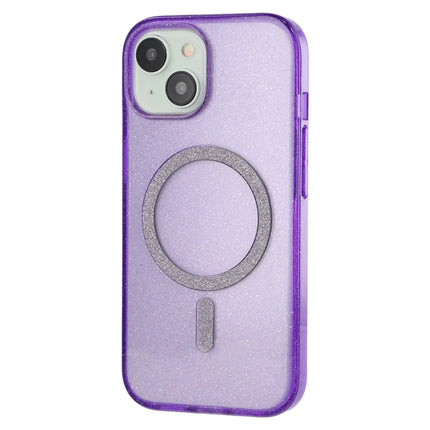 For iPhone 13 Case Compatible with MagSafe 2.0mm PC + TPU Glitter Phone Cover