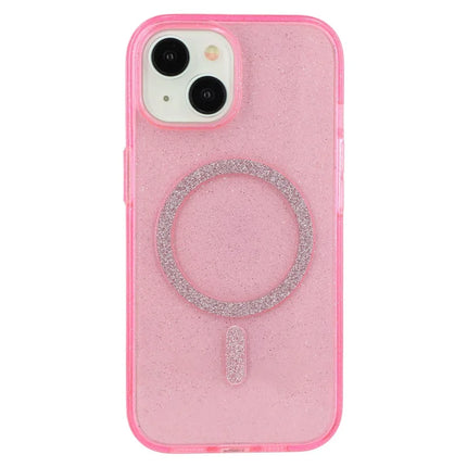 For iPhone 13 Case Compatible with MagSafe 2.0mm PC + TPU Glitter Phone Cover