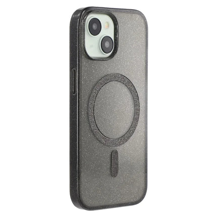 For iPhone 13 Case Compatible with MagSafe 2.0mm PC + TPU Glitter Phone Cover - Black