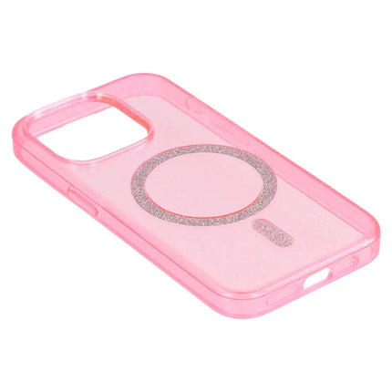 For iPhone 15 Pro Max Case Compatible with MagSafe 2.0mm PC + TPU Glitter Phone Cover