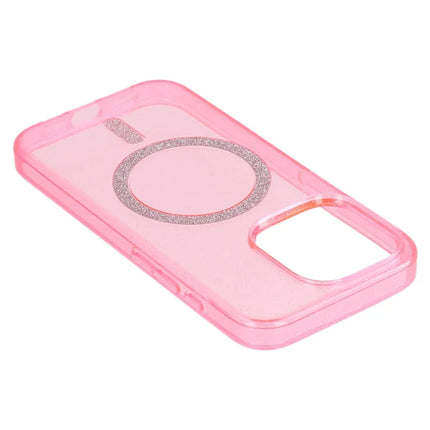 For iPhone 15 Pro Max Case Compatible with MagSafe 2.0mm PC + TPU Glitter Phone Cover