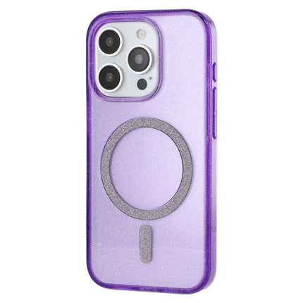 For iPhone 15 Pro Max Case Compatible with MagSafe 2.0mm PC + TPU Glitter Phone Cover
