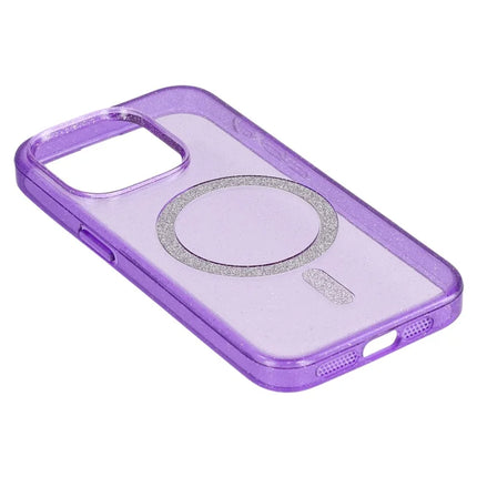 For iPhone 15 Pro Max Case Compatible with MagSafe 2.0mm PC + TPU Glitter Phone Cover
