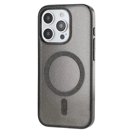 For iPhone 15 Pro Max Case Compatible with MagSafe 2.0mm PC + TPU Glitter Phone Cover