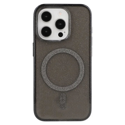 For iPhone 15 Pro Max Case Compatible with MagSafe 2.0mm PC + TPU Glitter Phone Cover