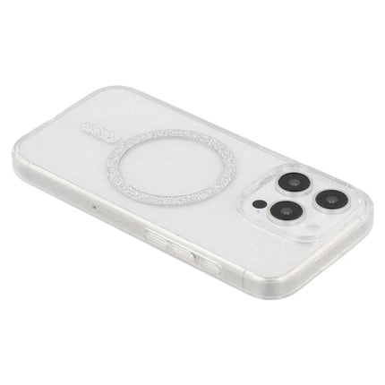 For iPhone 15 Pro Max Case Compatible with MagSafe 2.0mm PC + TPU Glitter Phone Cover