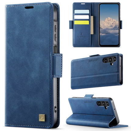 For Samsung Galaxy A16 5G Case AUTSPACE A11 RFID Blocking Retro Leather Cell Phone Wallet Cover