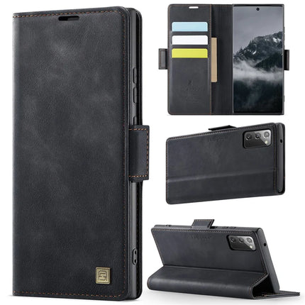 For Samsung Galaxy Note20 5G Case AUTSPACE A11 RFID Blocking Retro Leather Cell Phone Wallet Cover