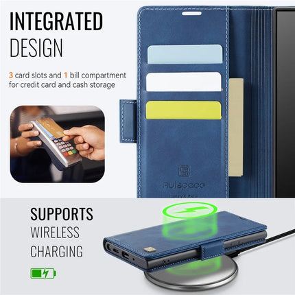 For Samsung Galaxy Note20 5G Case AUTSPACE A11 RFID Blocking Retro Leather Cell Phone Wallet Cover