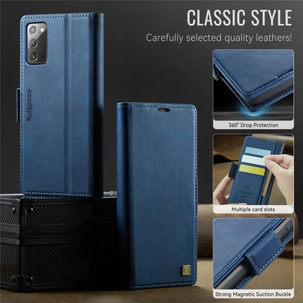 For Samsung Galaxy Note20 5G Case AUTSPACE A11 RFID Blocking Retro Leather Cell Phone Wallet Cover