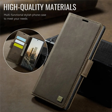 For Samsung Galaxy Note20 5G Case AUTSPACE A11 RFID Blocking Retro Leather Cell Phone Wallet Cover