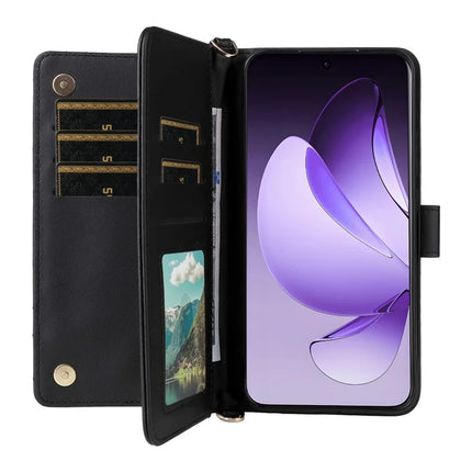 For Oppo Reno13 Pro 5G Wallet Case with Shoulder Strap Leather Phone Cover