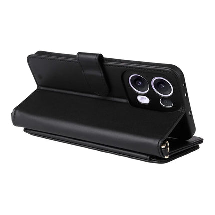 For Oppo Reno13 Pro 5G Wallet Case with Shoulder Strap Leather Phone Cover