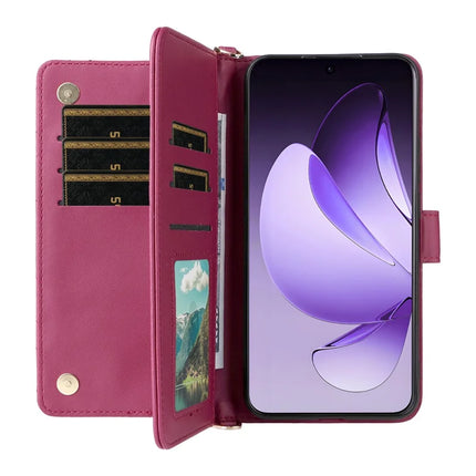 For Oppo Reno13 Pro 5G Wallet Case with Shoulder Strap Leather Phone Cover