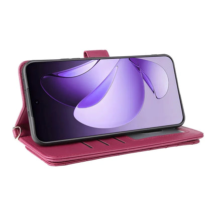 For Oppo Reno13 Pro 5G Wallet Case with Shoulder Strap Leather Phone Cover