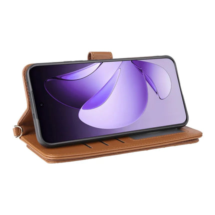 For Oppo Reno13 Pro 5G Wallet Case with Shoulder Strap Leather Phone Cover