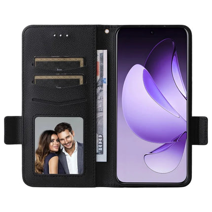 For Oppo Reno13 Pro 5G Case Litchi Texture PU Leather Wallet Flip Phone Cover