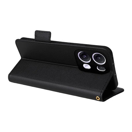 For Oppo Reno13 Pro 5G Case Litchi Texture PU Leather Wallet Flip Phone Cover