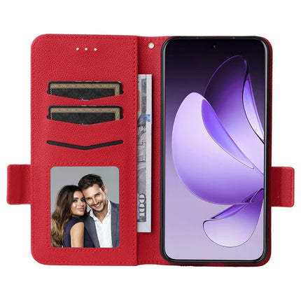 For Oppo Reno13 Pro 5G Case Litchi Texture PU Leather Wallet Flip Phone Cover