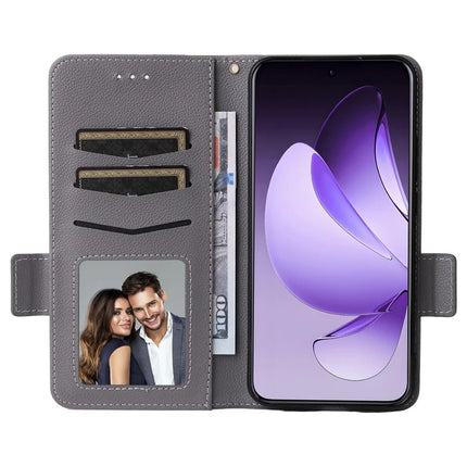 For Oppo Reno13 Pro 5G Case Litchi Texture PU Leather Wallet Flip Phone Cover