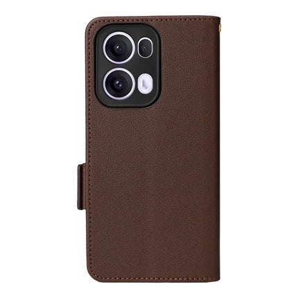 For Oppo Reno13 Pro 5G Case Litchi Texture PU Leather Wallet Flip Phone Cover