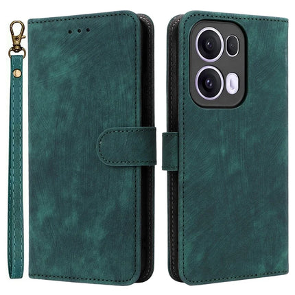For Oppo Reno13 Pro 5G Wallet Case RFID Blocking PU Leather Cover Stand View - Green
