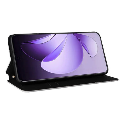 For Oppo Reno13 Pro 5G Wallet Case Rhombus Imprinted Leather Phone Cover