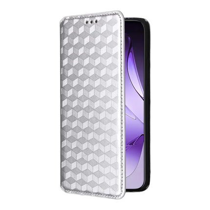 For Oppo Reno13 Pro 5G Wallet Case Rhombus Imprinted Leather Phone Cover