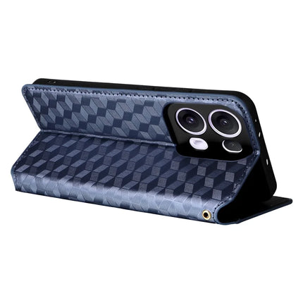For Oppo Reno13 Pro 5G Wallet Case Rhombus Imprinted Leather Phone Cover