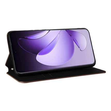 For Oppo Reno13 Pro 5G Wallet Case Rhombus Imprinted Leather Phone Cover