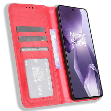Leather Case for OnePlus 13R 5G / Ace 5 5G / Ace 5 Pro 5G Wallet Stand Retro Texture Phone Cover