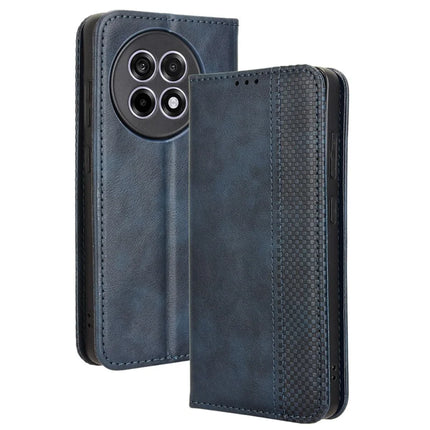 Leather Case for OnePlus 13R 5G / Ace 5 5G / Ace 5 Pro 5G Wallet Stand Retro Texture Phone Cover - Blue