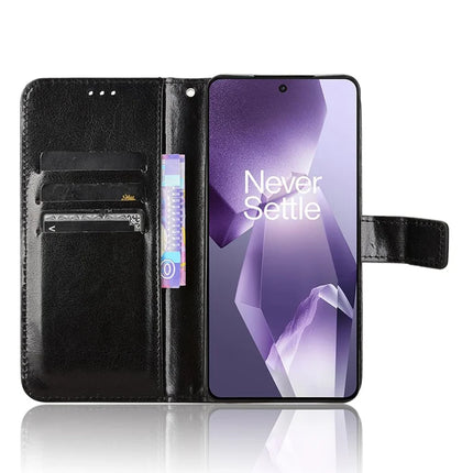 Leather Case for OnePlus 13R 5G / Ace 5 5G / Ace 5 Pro 5G Crazy Horse Texture Phone Wallet Cover