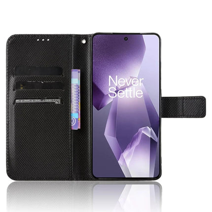 Wallet Phone Case for OnePlus 13R 5G / Ace 5 5G / Ace 5 Pro 5G PU Leather Diamond Texture Cover