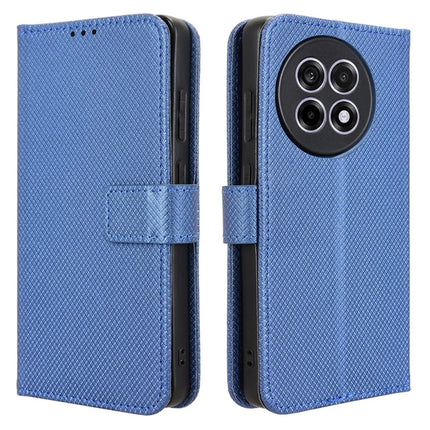 Wallet Phone Case for OnePlus 13R 5G / Ace 5 5G / Ace 5 Pro 5G PU Leather Diamond Texture Cover - Blue