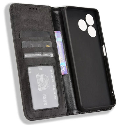 Leather Case for Blackview Wave 8 / Wave 8C / Oscal Flat 2 Wallet Stand Retro Texture Phone Cover