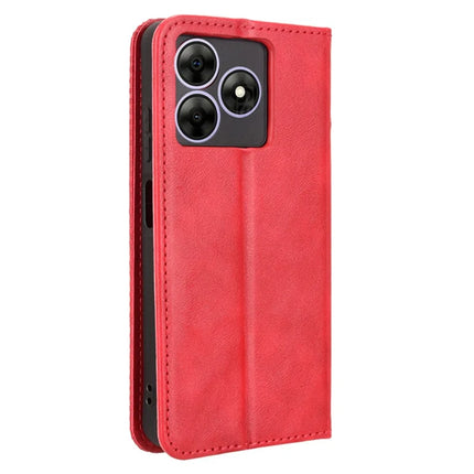 Leather Case for Blackview Wave 8 / Wave 8C / Oscal Flat 2 Wallet Stand Retro Texture Phone Cover
