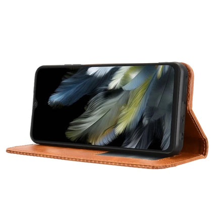 Leather Case for Blackview Wave 8 / Wave 8C / Oscal Flat 2 Wallet Stand Retro Texture Phone Cover