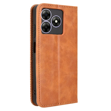 Leather Case for Blackview Wave 8 / Wave 8C / Oscal Flat 2 Wallet Stand Retro Texture Phone Cover