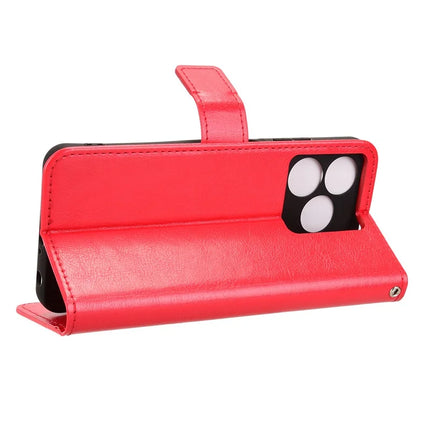 Leather Case for Blackview Wave 8 / Wave 8C / Oscal Flat 2 Crazy Horse Texture Phone Wallet Cover