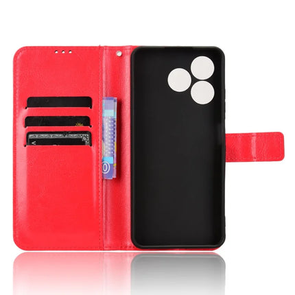 Leather Case for Blackview Wave 8 / Wave 8C / Oscal Flat 2 Crazy Horse Texture Phone Wallet Cover